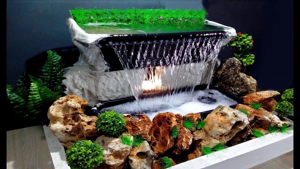 How to make Beautiful Waterfall at home Very Easy / DIY
