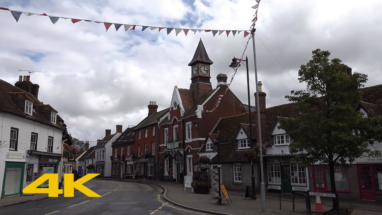 Fordingbridge Walk: Town Centre【4K】