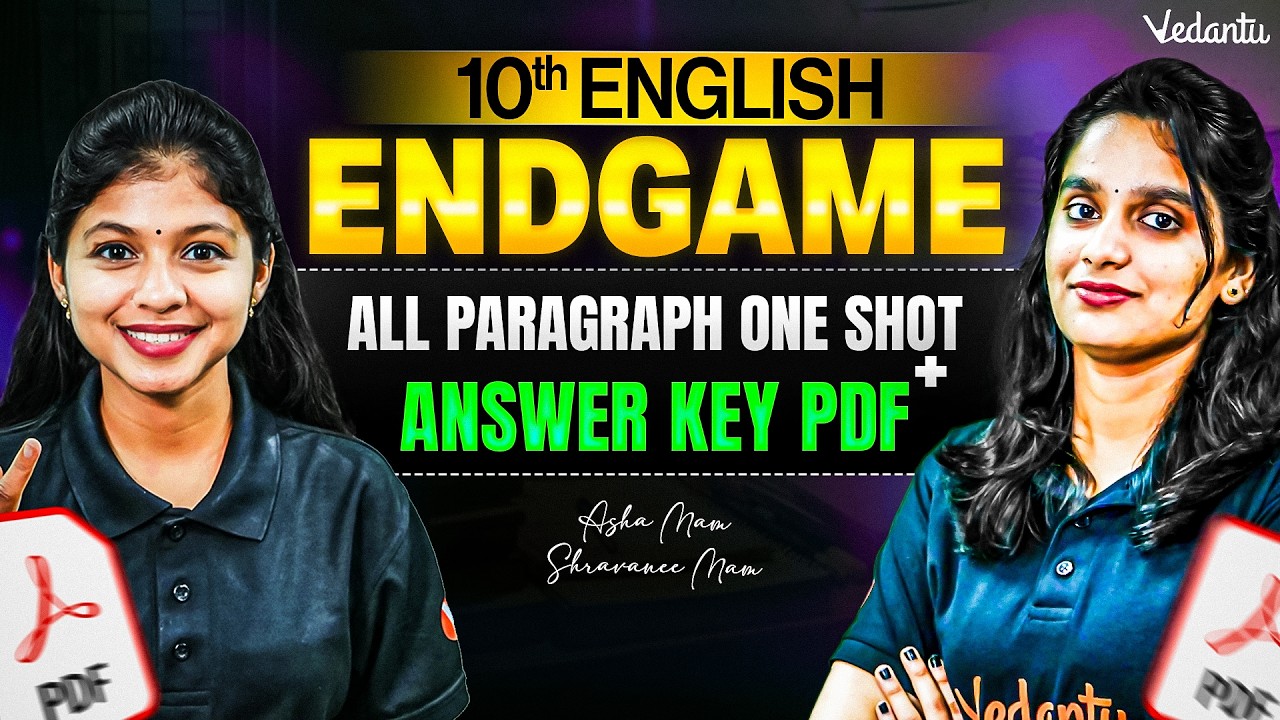 10th English | ENDGAME | All Paragraphs One Shot + Answer Key PDF | Asha Ma'am #publicexam2026