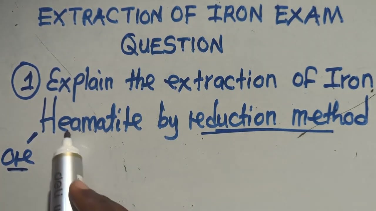 CHEMISTRY - Extraction Of Iron || Exam Questions || Harrison J Zulu Tutor
