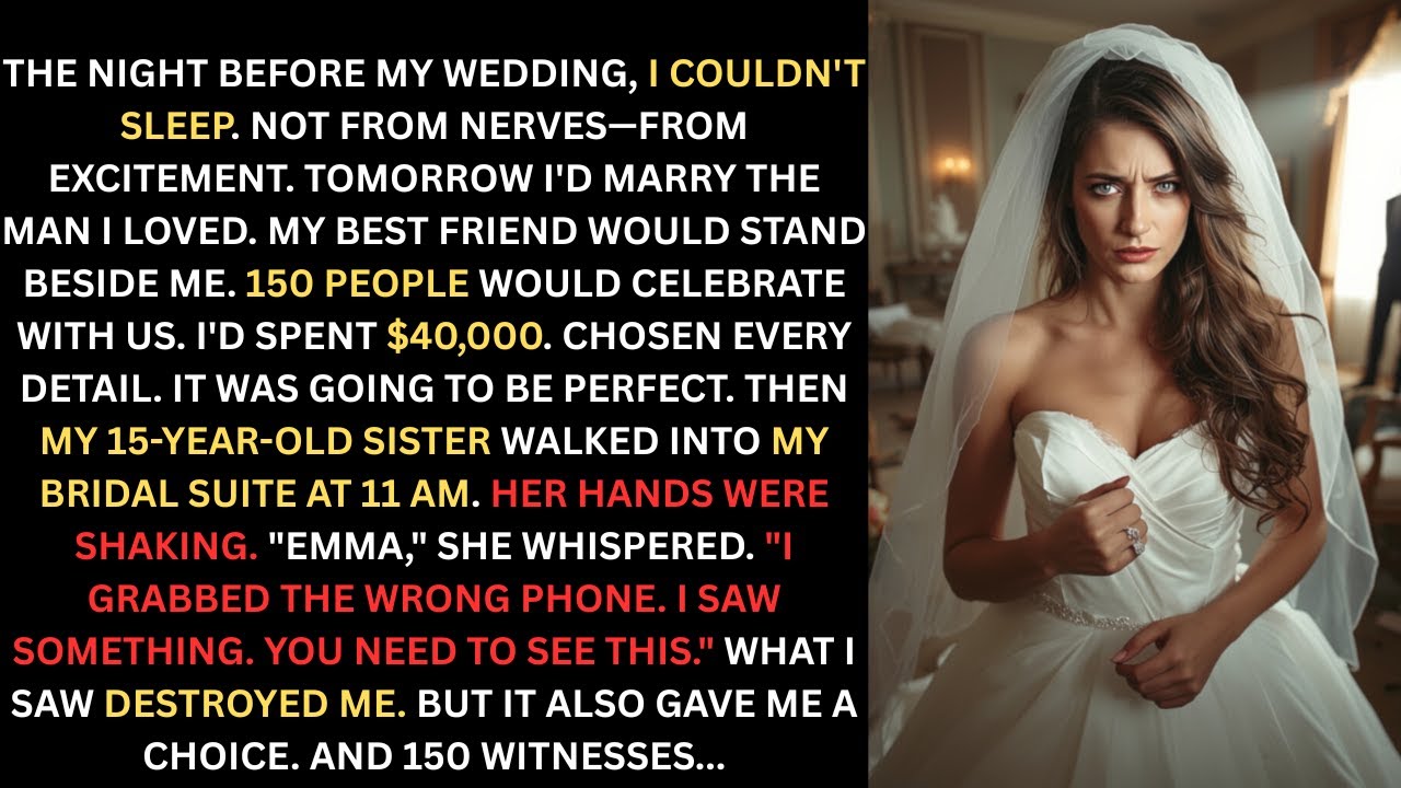 My Sister Saw Their Texts by Accident. I Put Them on the Wedding Screen on Purpose.