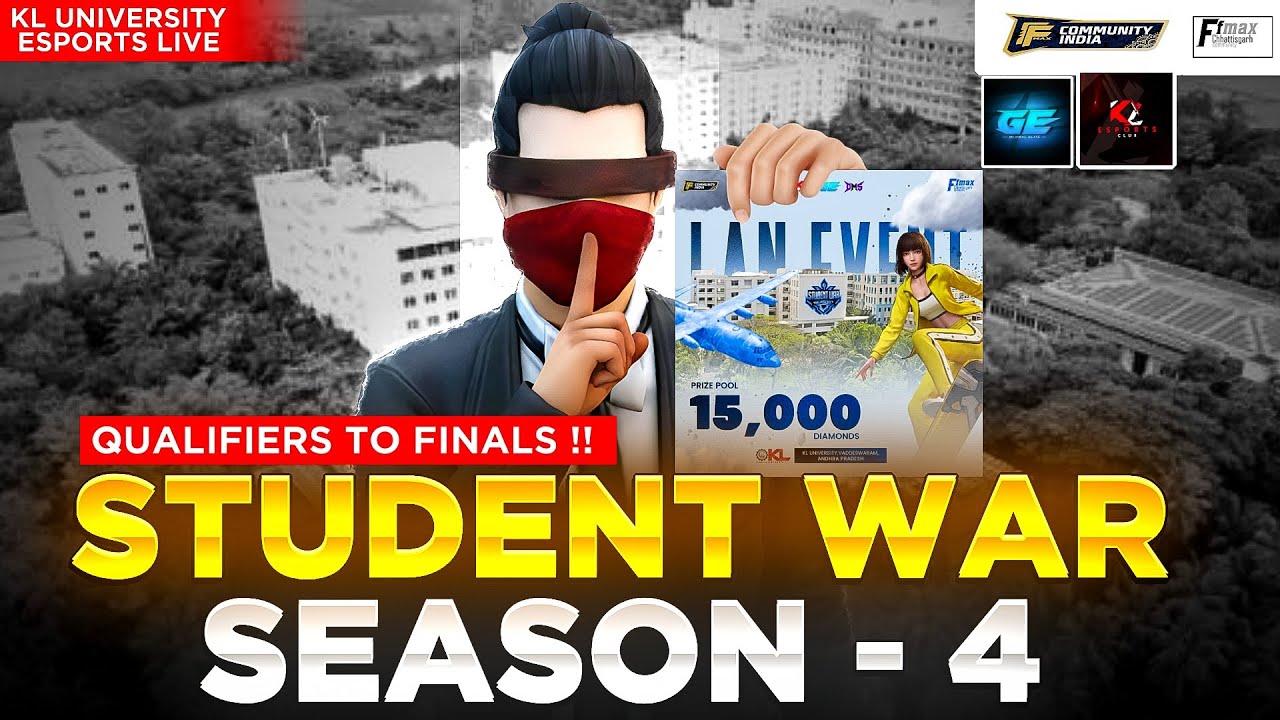 STUDENT WAR SEASON 4 🔥 | Qualifiers to Finals | KL University Esports LIVE