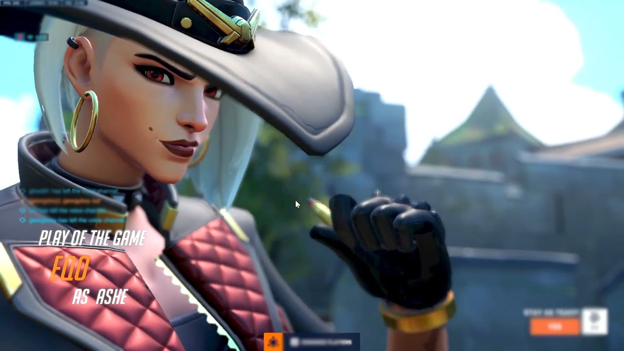 EXCELLENT ASHE PLAYS BY TOP 500 DPS PLAYER - EQO BOT! POTG! [ OVERWATCH 2 SEASON 4 ]