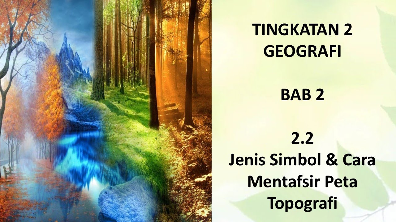《Form 2 Geografi 学什么？》 Bab 2 - 2.2 Jenis Simbol dan Cara Mentafsir Peta Topografi