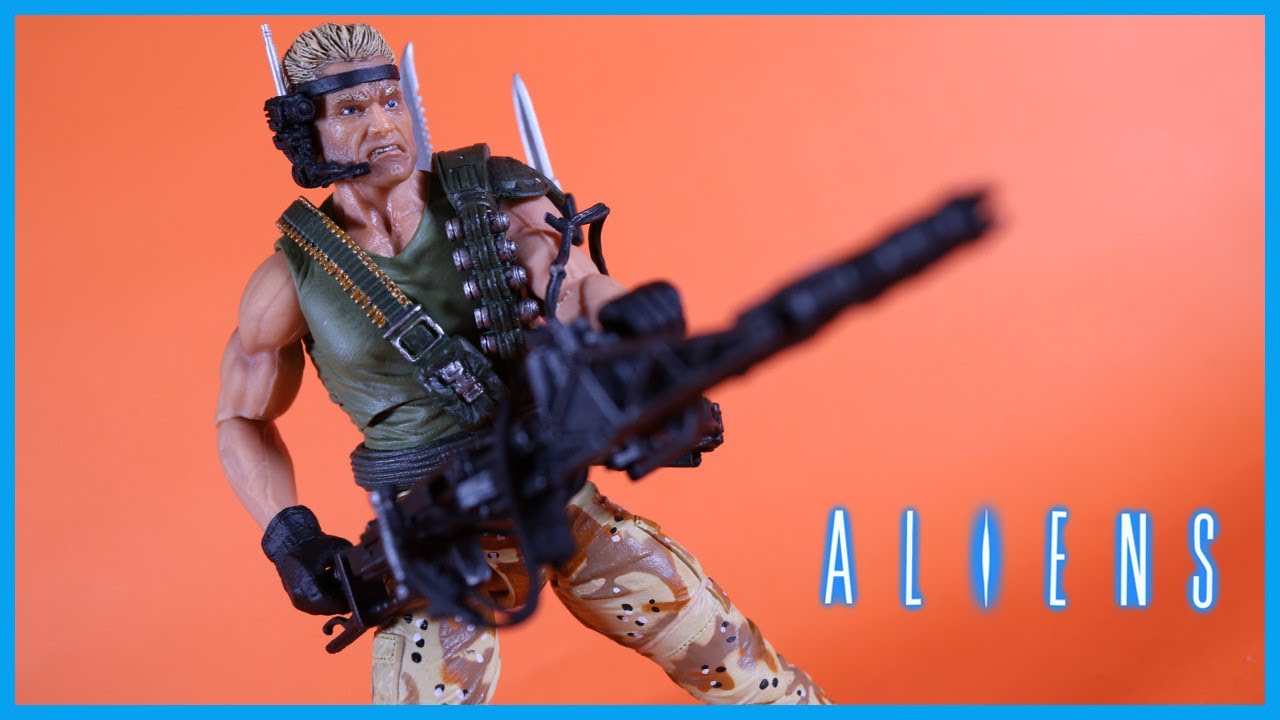 NECA Toys Aliens KENNER TRIBUTE DRAKE Action Figure Review (And Also How To Attach the Gun...Maybe)