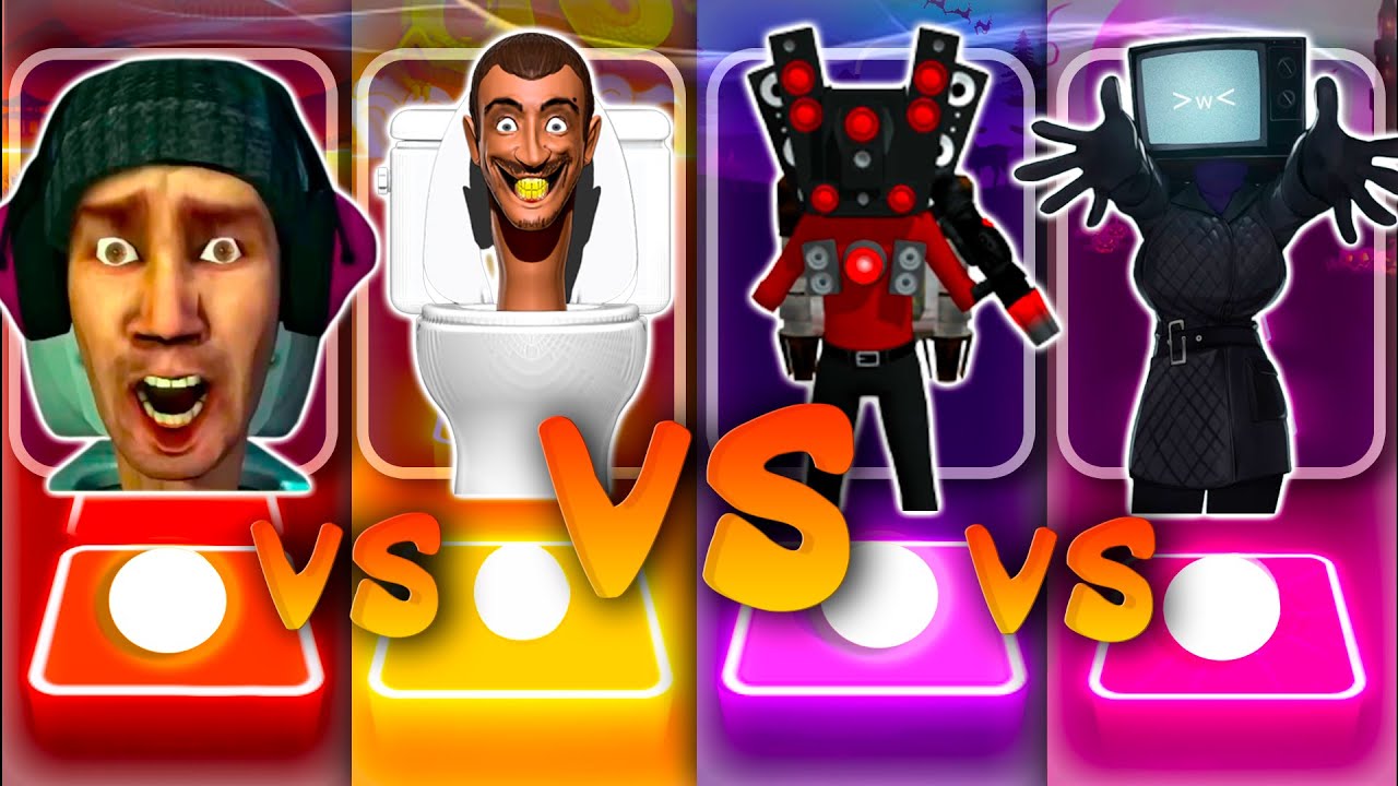 SKIBIDI TOILET 💩 DJ Skibidi 🆚 SKIBIDI Toilet 🆚 Titan Speakerman 🆚 TV Woman  ||| Tiles Hop
