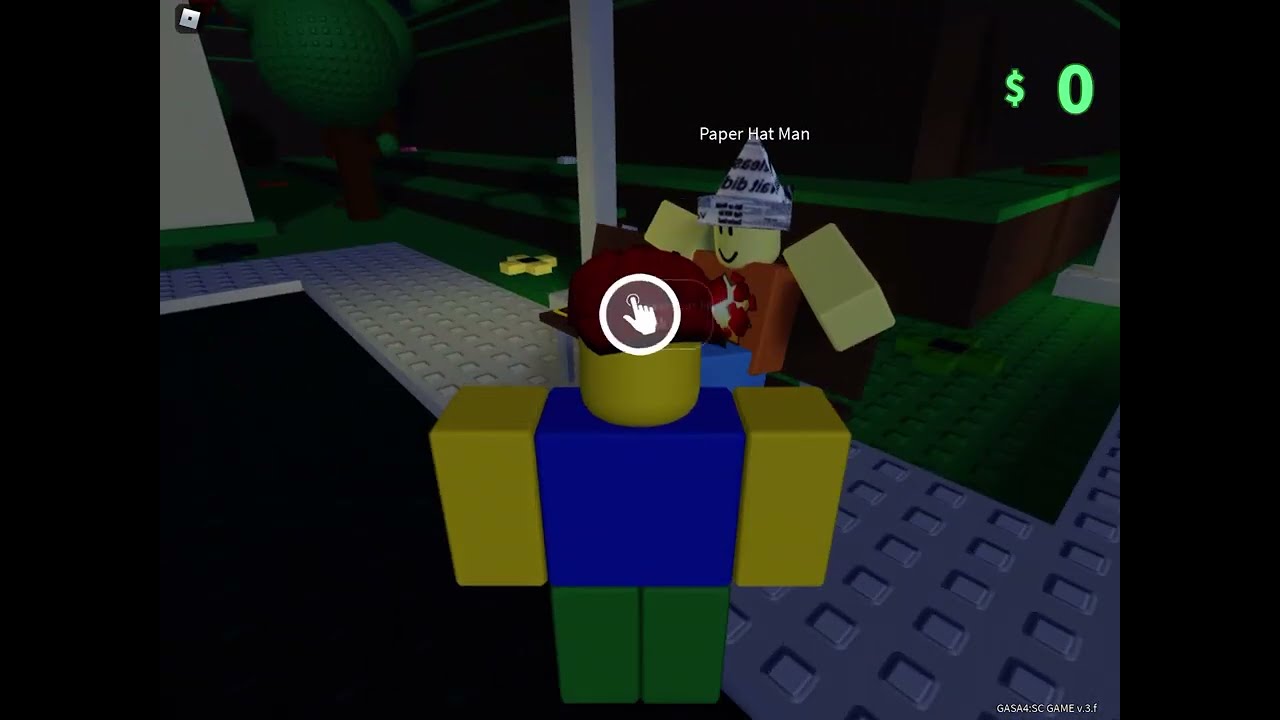 ROBLOX - get a snack at 4am|Paper hat man AND purple guy!