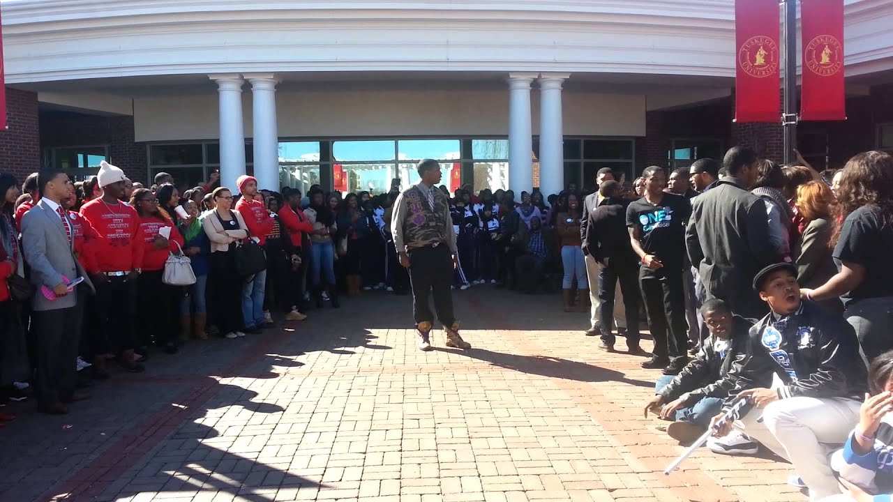 Tuskegee University Unity Step 2013 on the patio