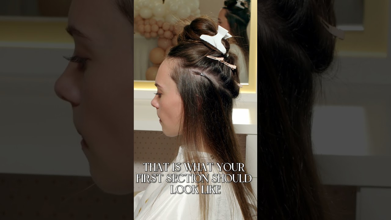 How to Bead the Hair for Weft Extensions | Silvie Hair Academy