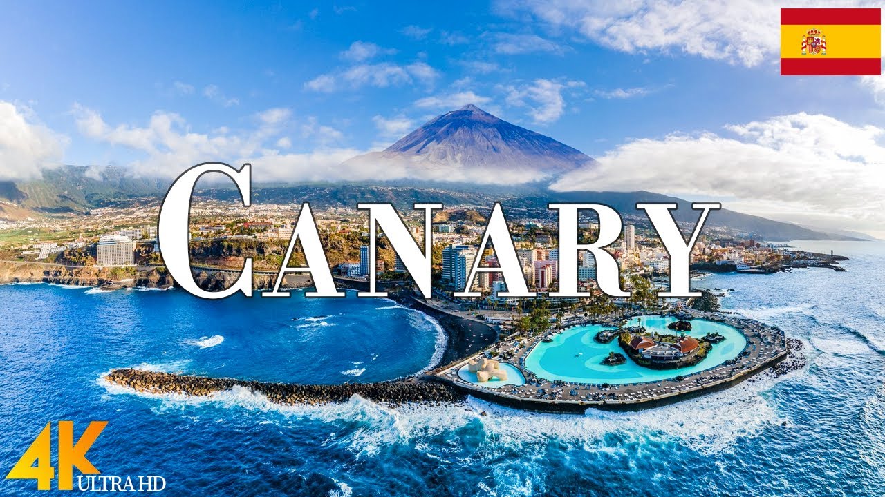 FLYING OVER CANARY ISLANDS (4K UHD) - Relaxing Music Along With Beautiful Nature Videos - 4k ULTRA