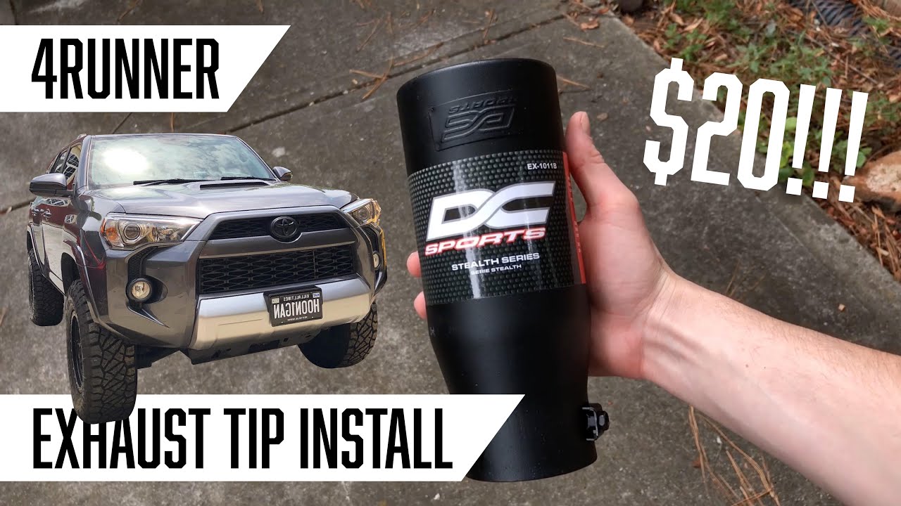 DC SPORTS BLACK EXHAUST TIP INSTALL - 5TH GEN 4RUNNER