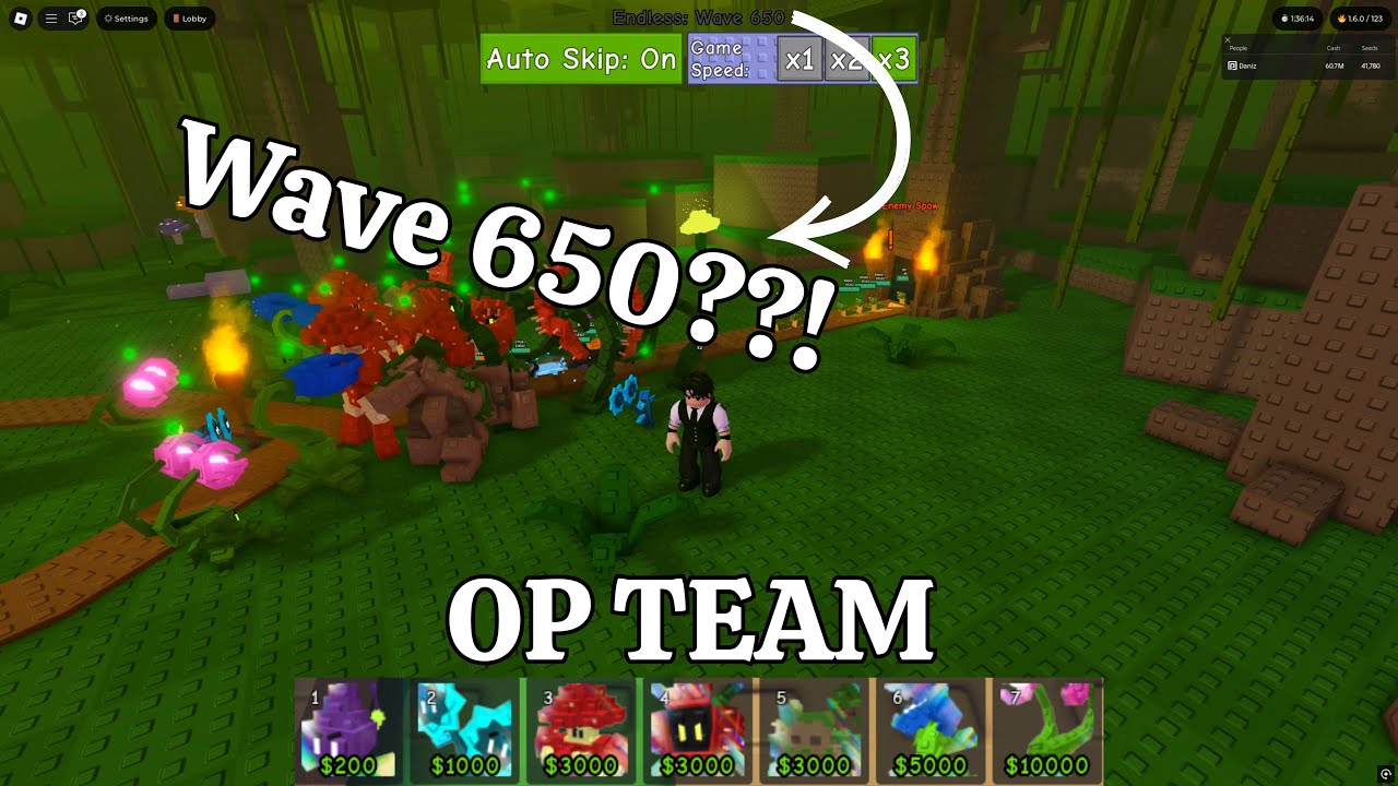 Roblox - Garden Tower Defense - How Far Can My OP TEAM Go In JUNGLE INFINITE MODE?