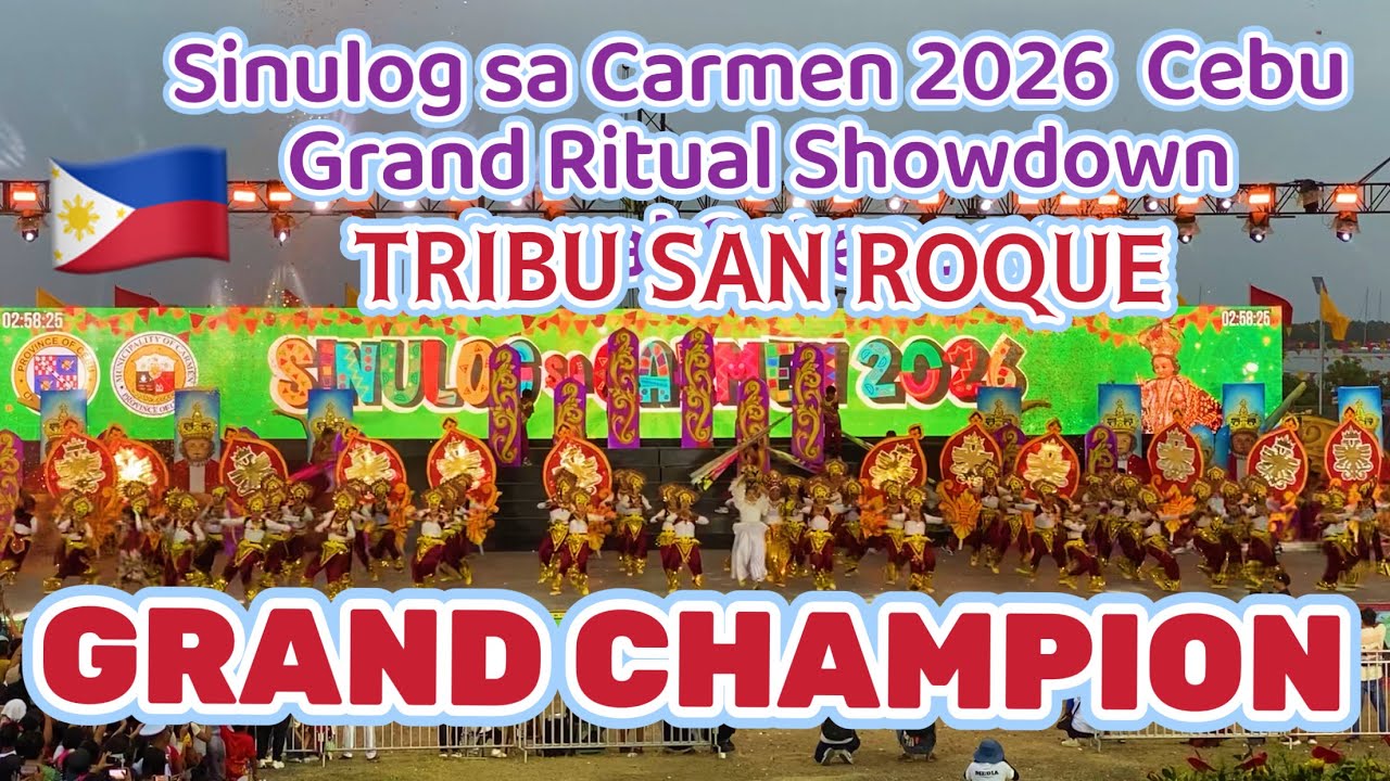 Sinulog sa Carmen 2026 SAN ROQUE CHAMPION WINNER 1st PLACE Ritual Local Cebu Festival Dance Perform