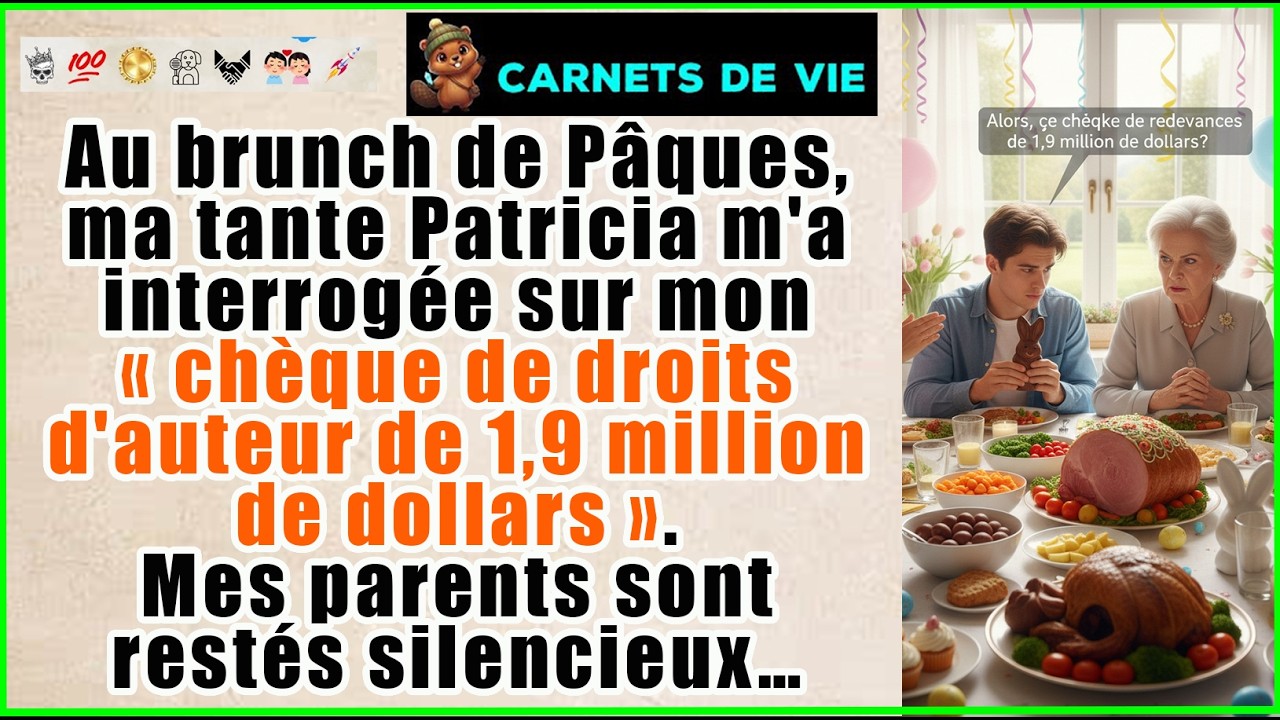 À Pâques, ma tante Patricia m'a interrogée sur mon «chèque de redevances de 1,9 million de dollars»