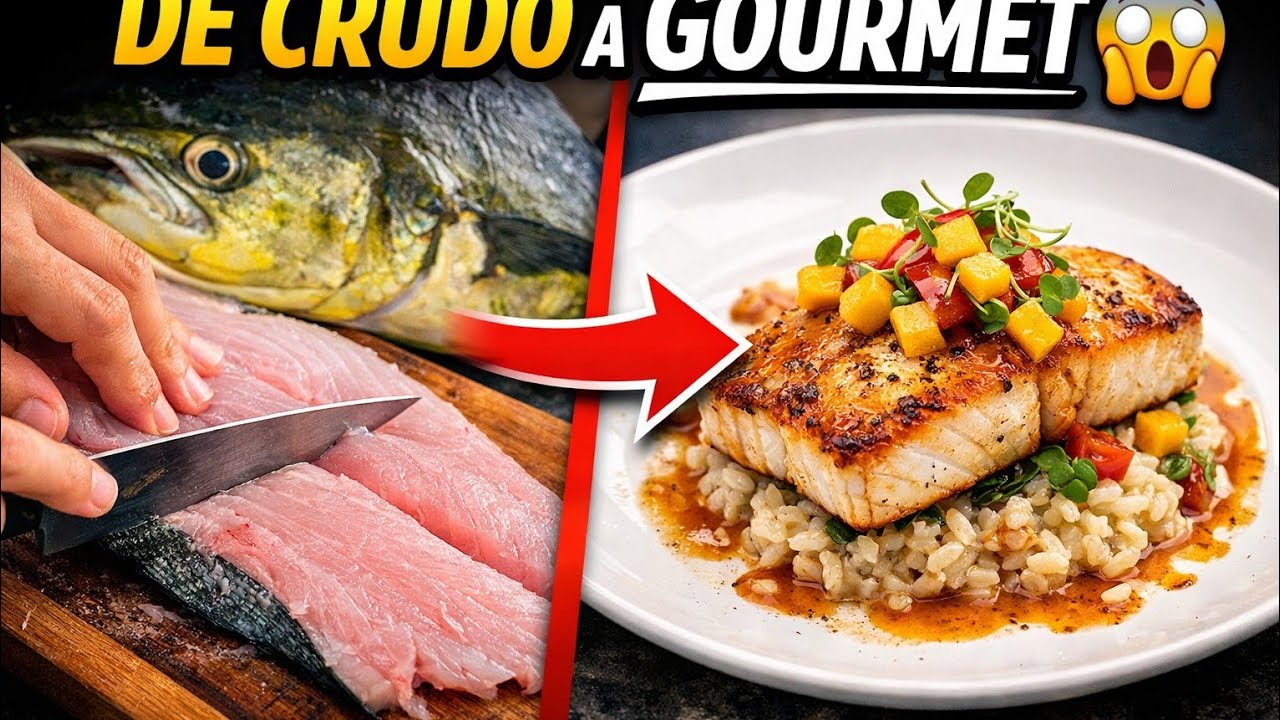 Nadie Te Enseña a Preparar un Dorado así del  Crudo al Emplatado 