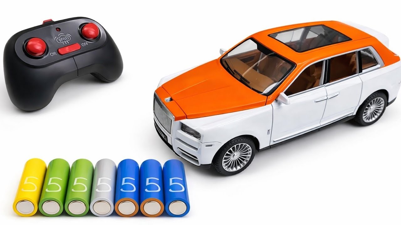 Unboxing a Rolls-Royce Style RC Car with Colorful Batteries 🔥