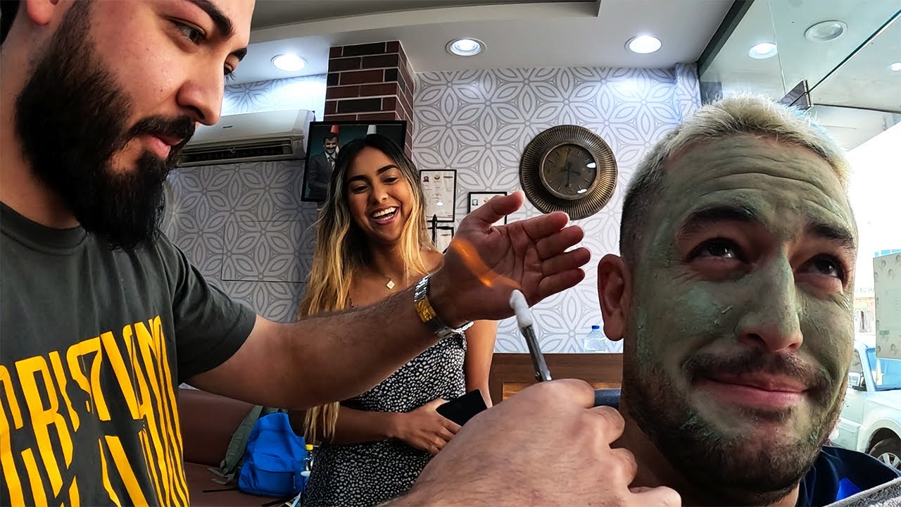 Crazy Fire Haircut in Qatar Barbershop During FIFA World Cup 🇶🇦 🔥