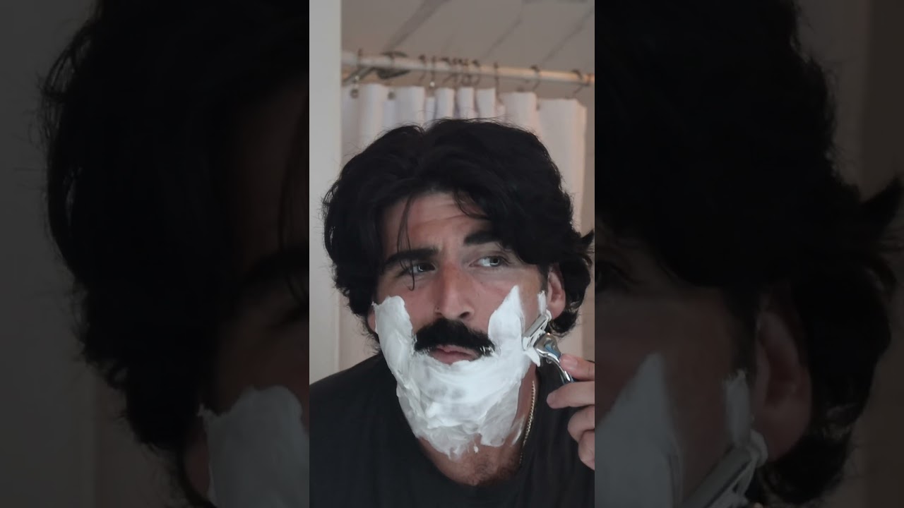 How to shave a mustache #asmr #beard #mustache #shaving