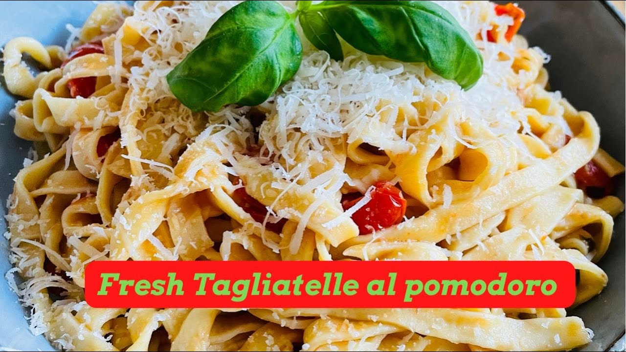 FRESH HOMEMADE TAGLIATELLE | with Cherry Tomato Sauce | CAMPANIA
