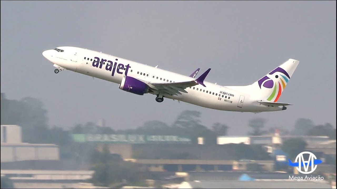 Movimento Intenso de Aviões Gigantescos Decolando e Pousando no Aeroporto de Guarulhos São Paulo ✔
