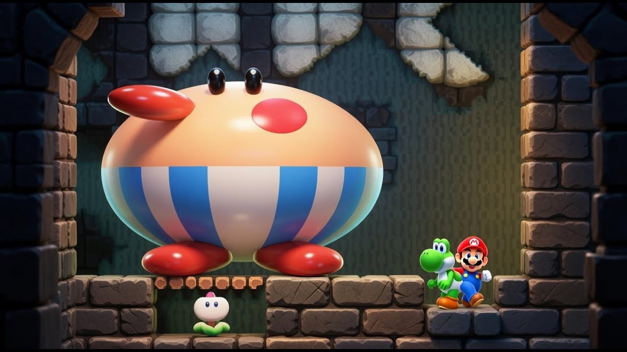 ¡EL PRIMER JEFE! 🏰 Yoshi's Island Nivel 1-4: Burt the Bashful's Fort🦖🥚#yoshi  #nintendo #gaming
