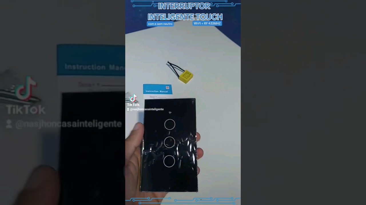 interruptor inteligente touch (sem neutro) tuya e smart life