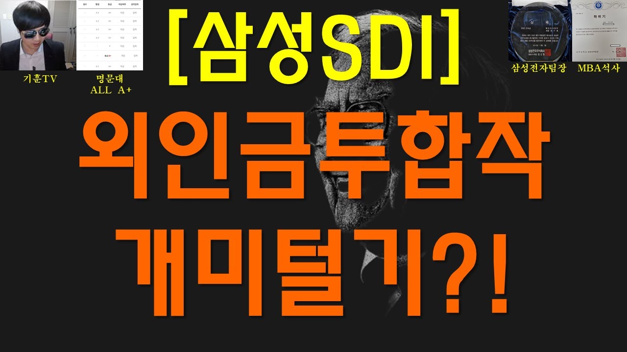 [주식투자]삼성SDI(외인금투합작 개미털기?!)