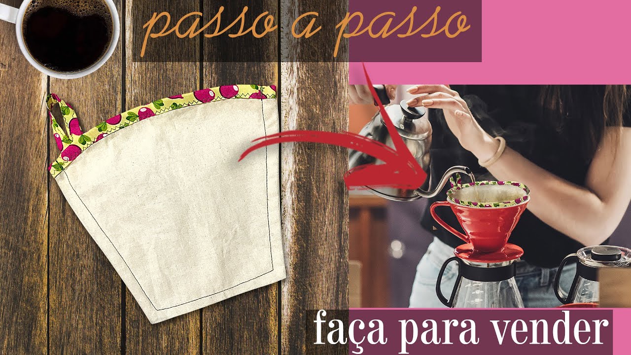 Como Fazer Filtro de Café Reutilizável (Passo a Passo Fácil | Coador de Café de Tecido Sustentável)