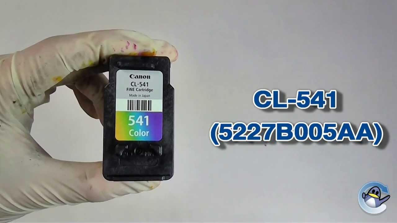 Как заправить цветной картридж Canon CL-541 (5227B005AA)