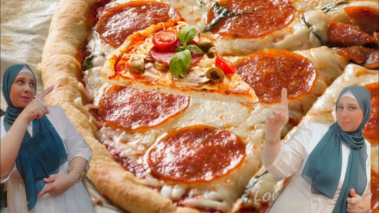اكبر بيتزا بالحجم العائلى ٣×١😲🍕🍕🍕