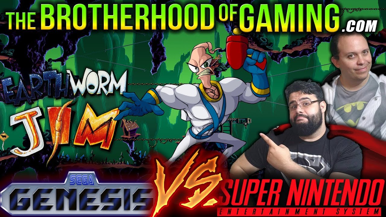 Earthworm Jim - Sega Genesis vs Super Nintendo / The Brotherhood of Gaming