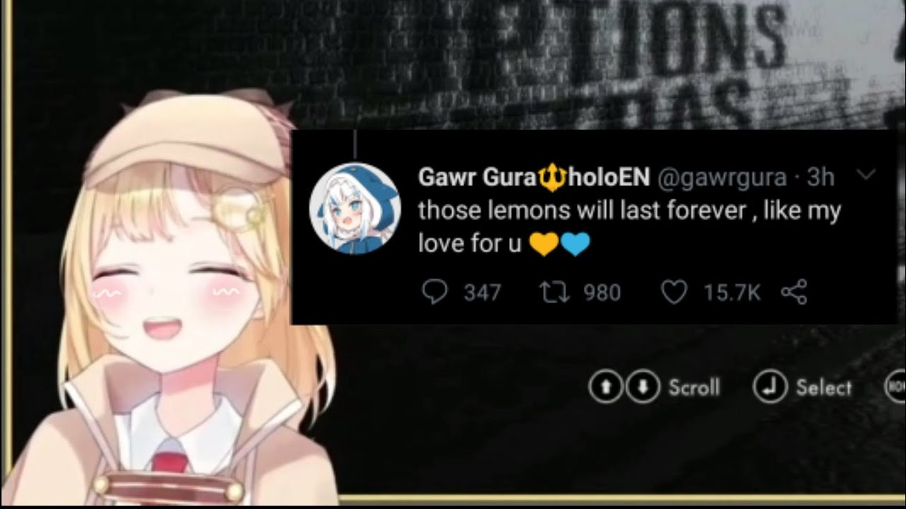 Gura sent a box of lemons to Amelia to show her love