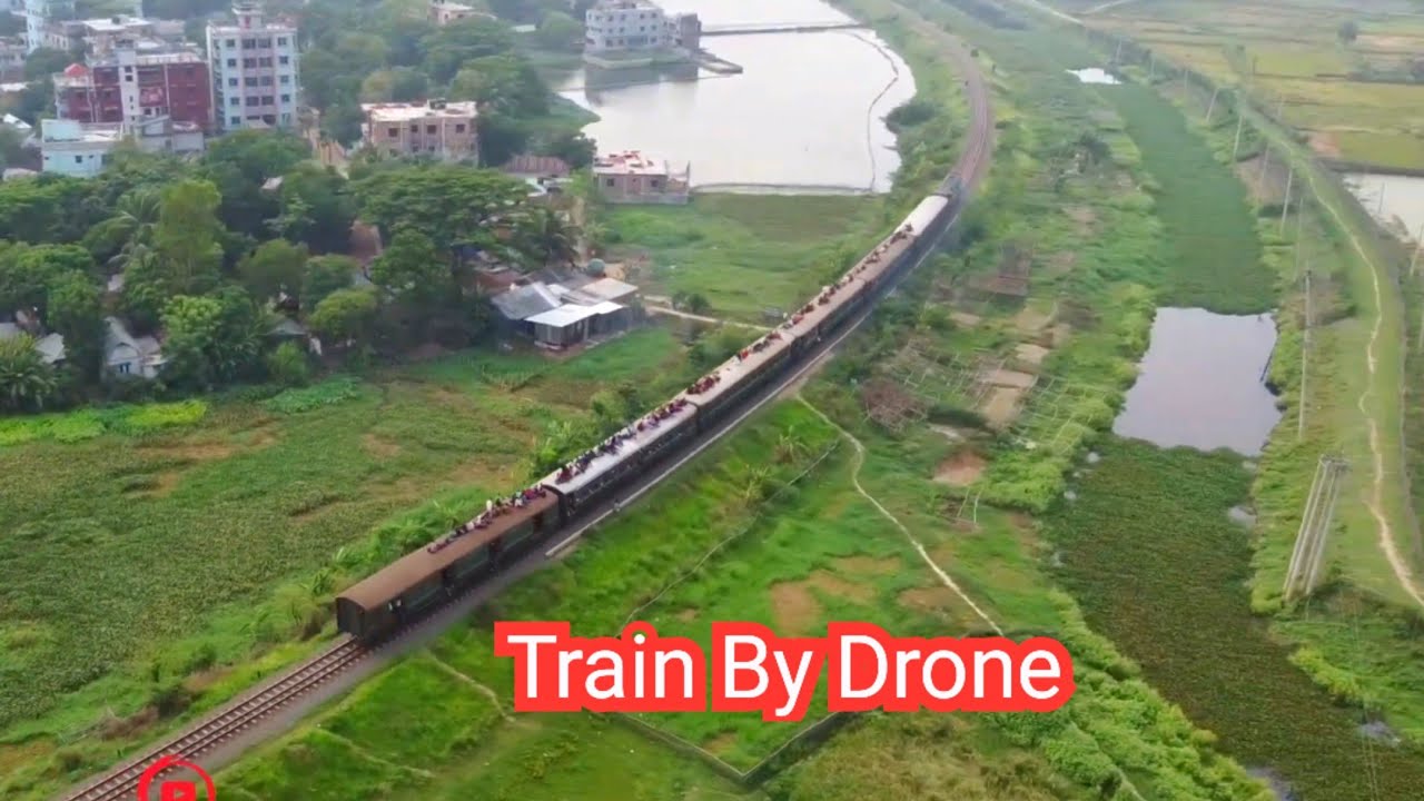 EID time train rush || bangladeshi train by Drone || Overcrowded train