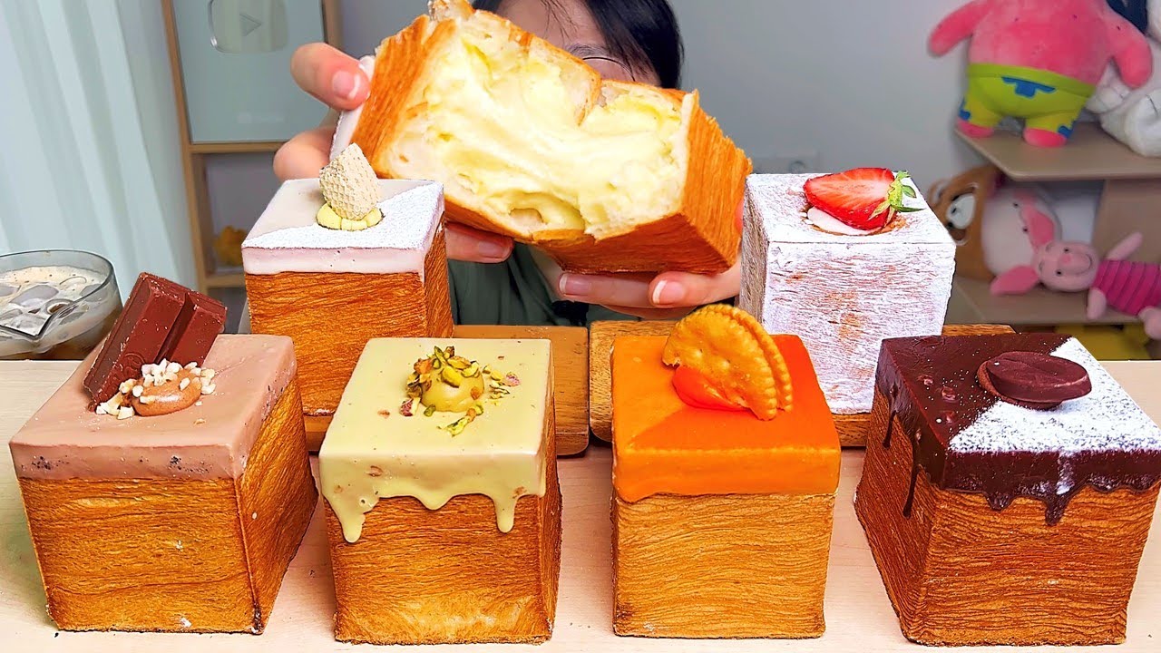 네모네모 큐브파이💟 디저트 먹방 Dessert Mukbang