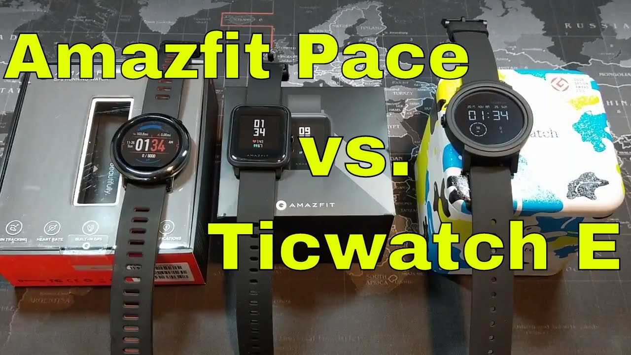 Ticwatch E vs. the Amazfit Pace + International Giveaway