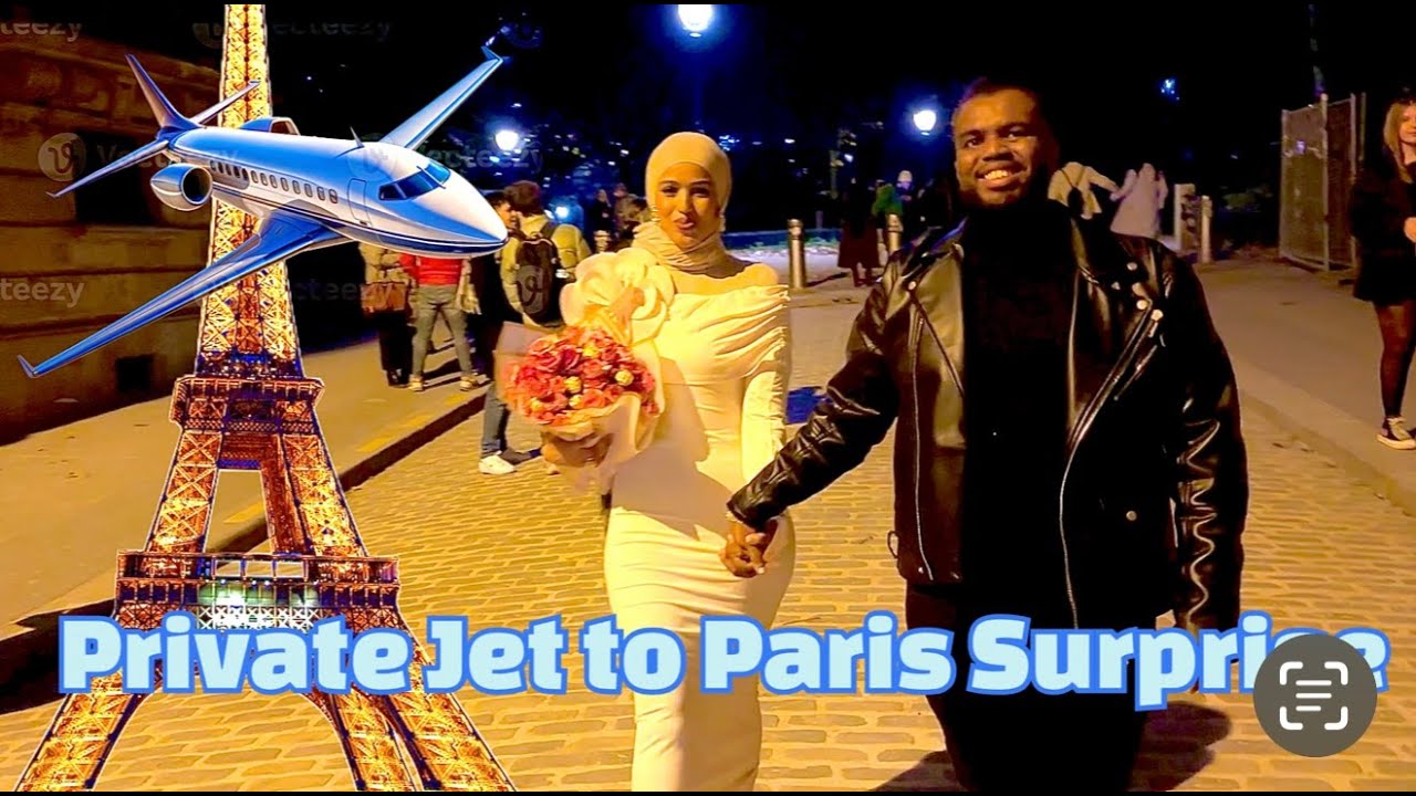 diyarad qaas ah aya Paris si gedis ku geye  ayada oosa filaneynin private jet trip to Paris surprise