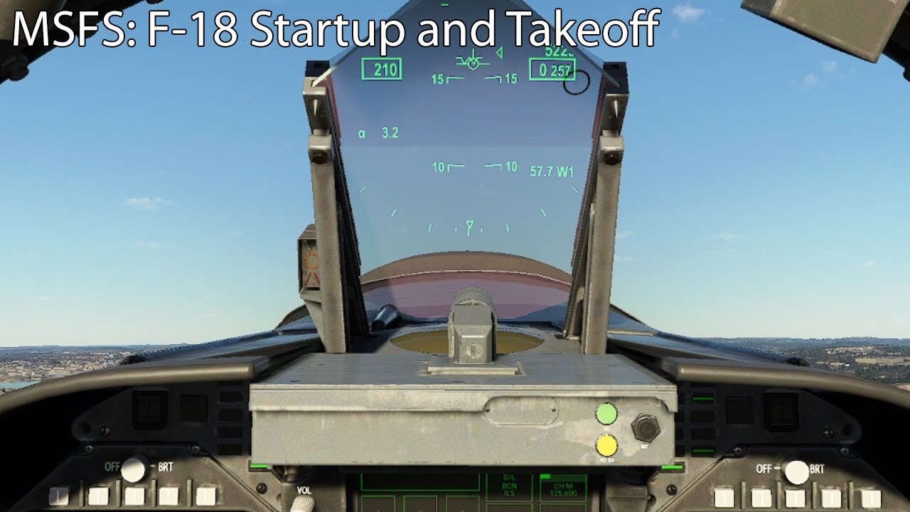 MSFS - F-18E Startup and Takeoff