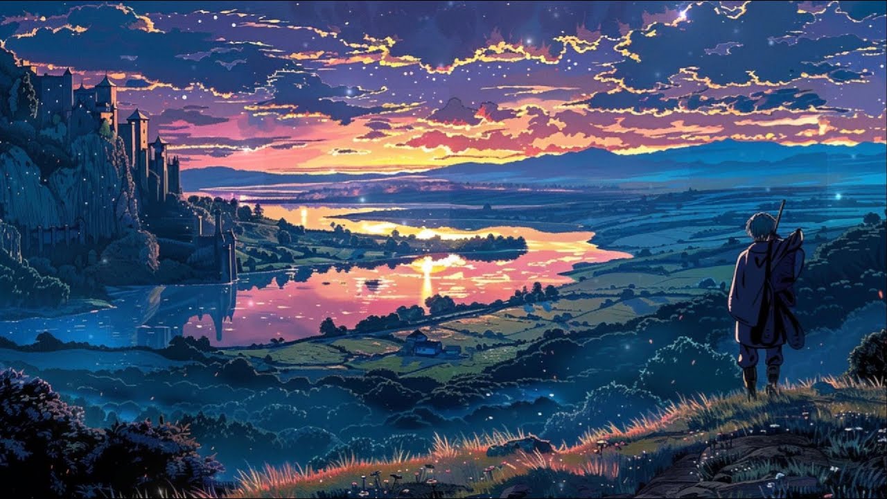 Cliffside City at Sunset | Medieval Fantasy Chill Music
