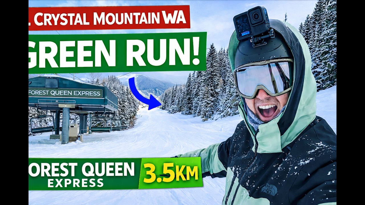 Crystal Mountain WA | Forest Queen Express | 3.5km Green Run