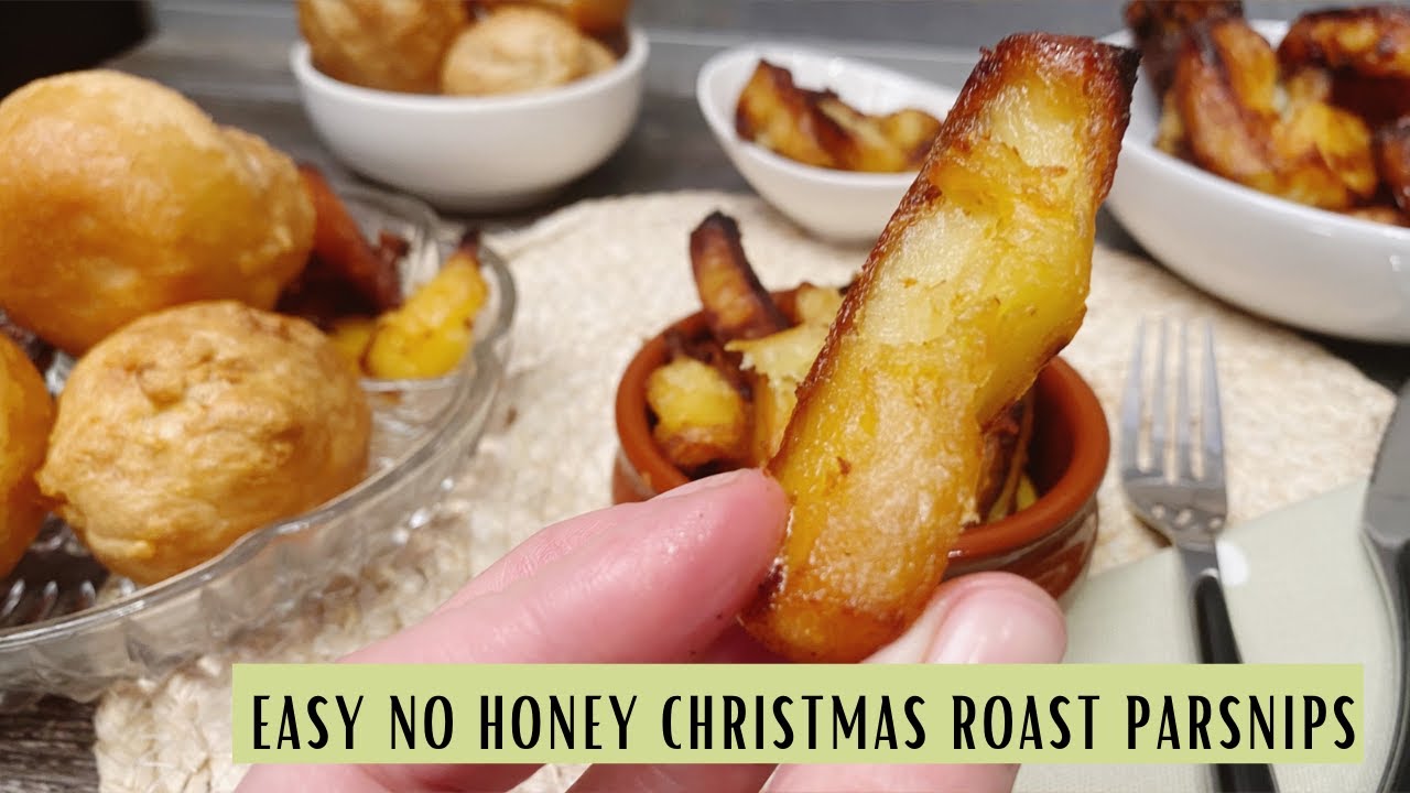 Easy Roast Parsnips without Honey #Christmas #Vegan
