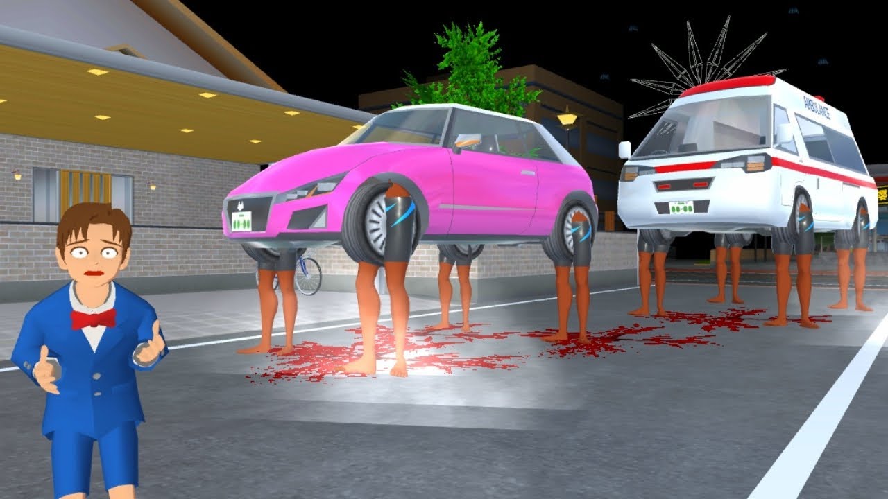 Cctv yuta merekam monster kaki pencurri mobil sakura school simulator 