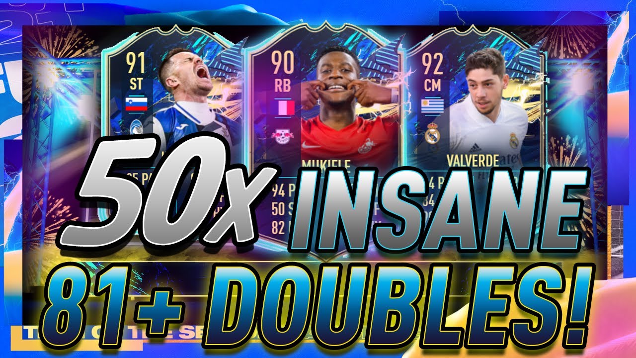 WE PACKED 3 TOTS! INSANE 50 x TEAM OF THE SEASON 81+ DOUBLE UPGRADES! FIFA 21 TOTS PACK OPENING!