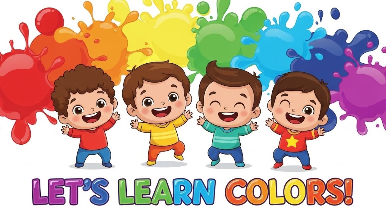 Learn Colors with Dancing Kids 🎨 | Fun Cartoon Song for Children