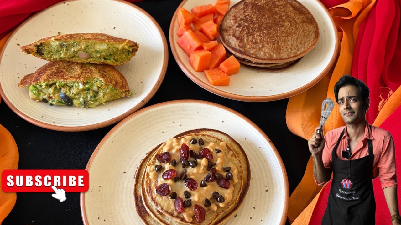 3 High Protein Tiffin Box Recipes | Pre Workout Meals | #highprotein #pancake #paneer #oats 