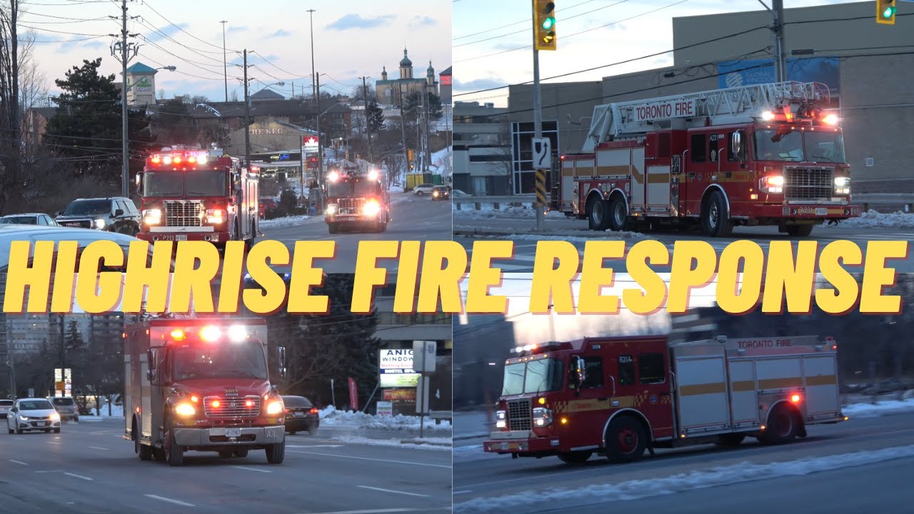 Toronto Fire Highrise Residential Fire Response 50 Tuxedo Court