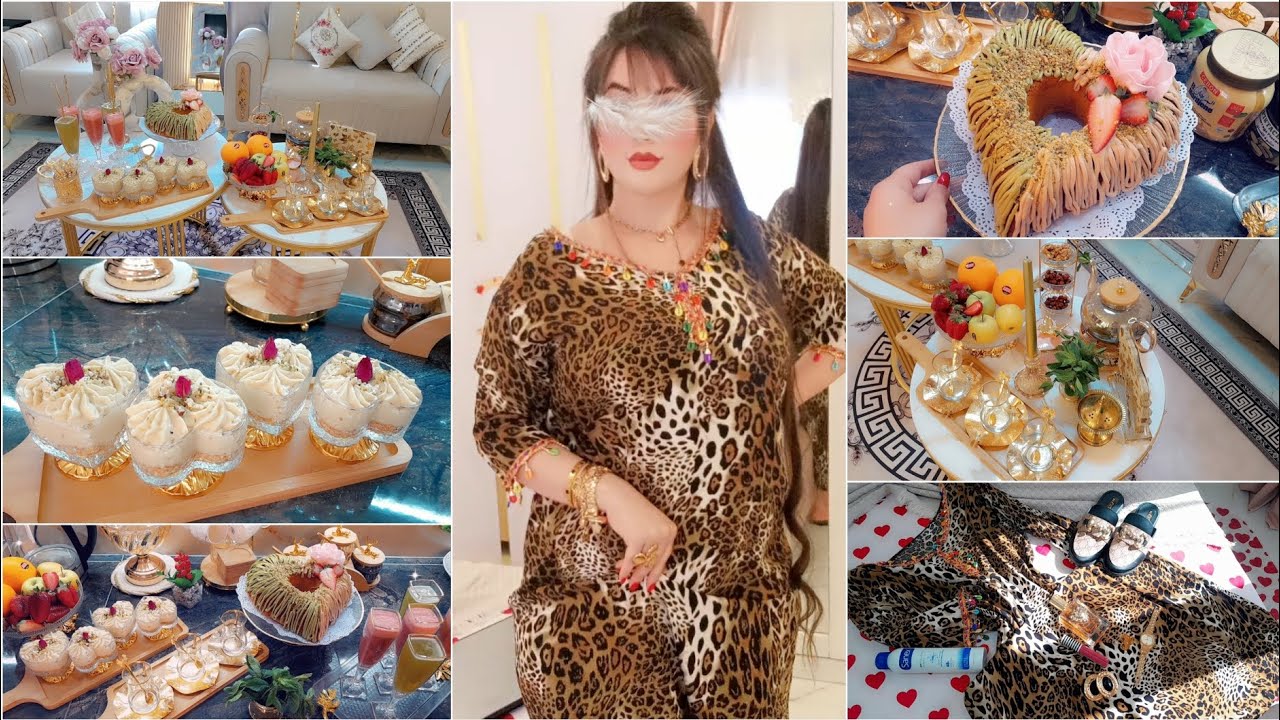 تقديماتي لإستقبال ضيوف✨🩷جاوني صحاباتي😍 ليوم لبست لمنمر 🤎موس حلوة ترك🌸 موسكوتشو بتزيين راقي بنتها بنة