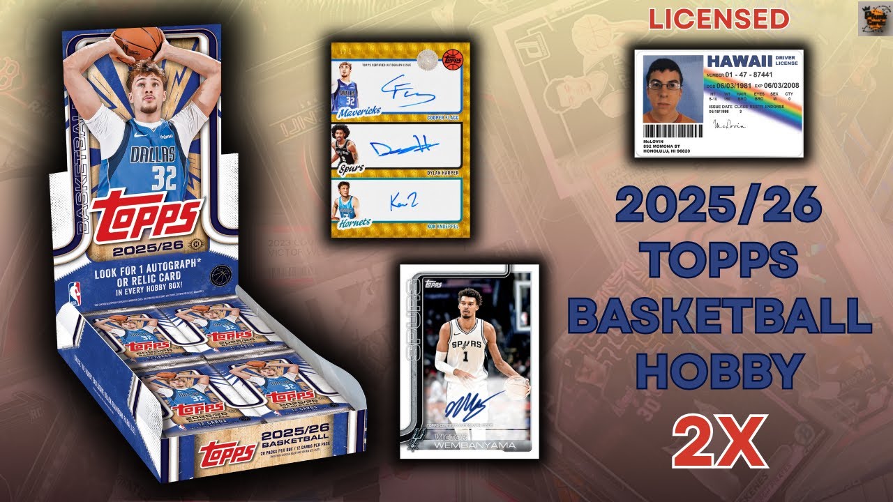 Огромный кейс Hit + Mojo Gold Auto! 2025-26 Topps Basketball 2X Hobby Rip – ПЕРВЫЙ лицензированны...