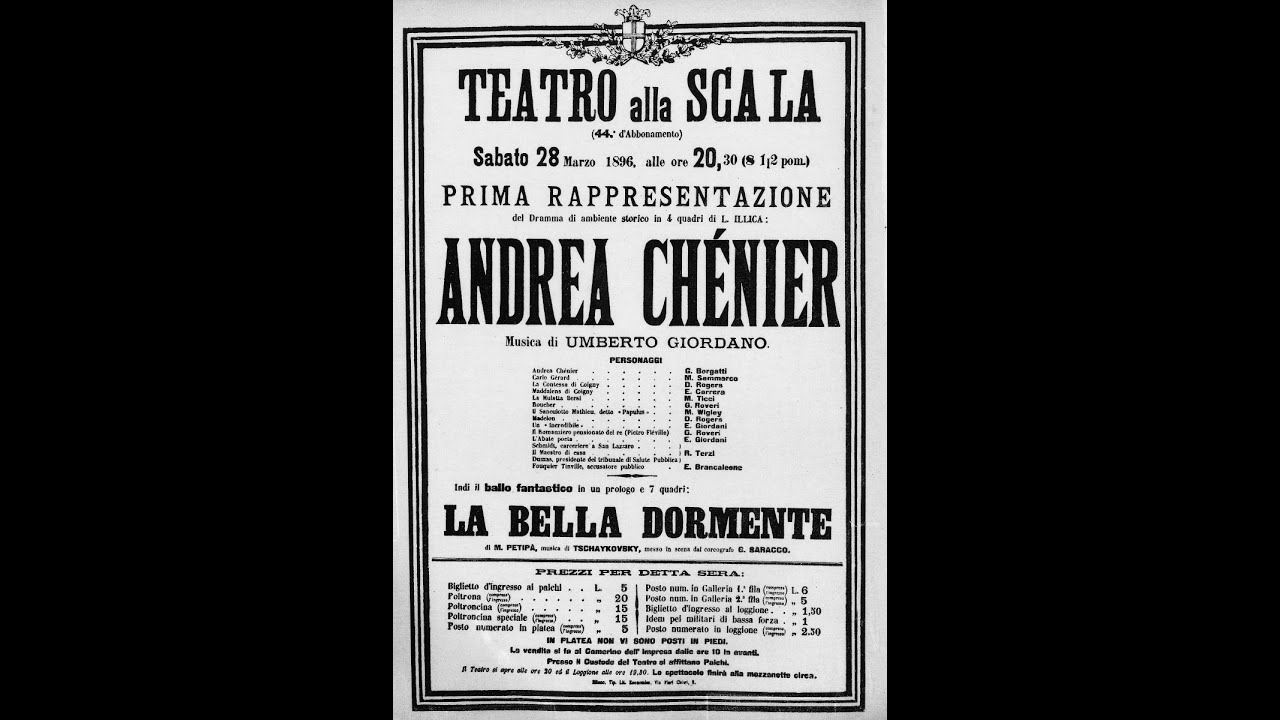 Giordano:   Andrea Chénier - Nemico della patria... La mamma morta  -  Zinka Milanov, Leonard Warren