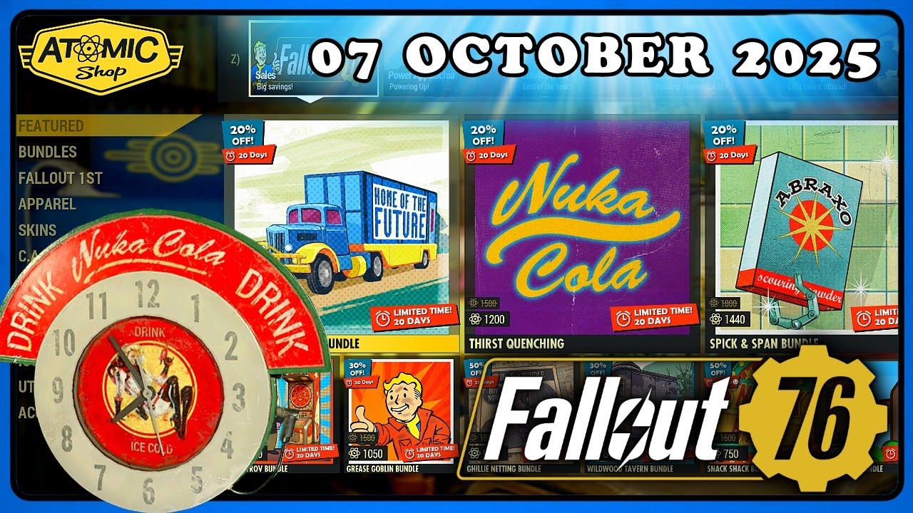 Fallout 76: New F1st Free Item. Atomic Shop Update: 07 October 2025.