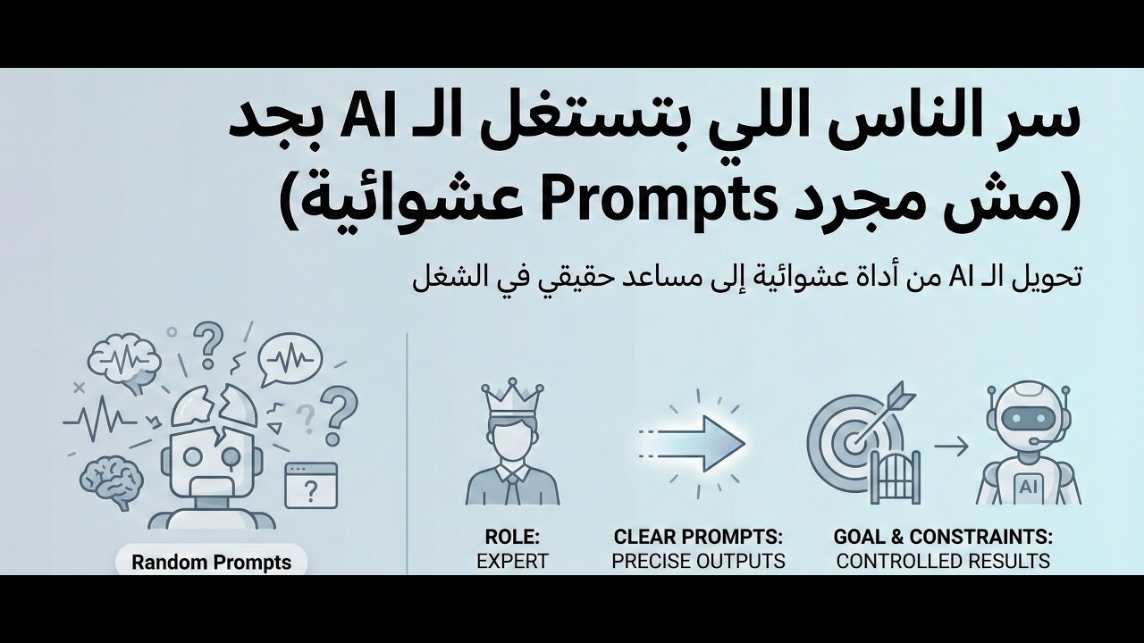 سر الناس اللي بتستغل الـ AI بجد (مش مجرد Prompts عشوائية)